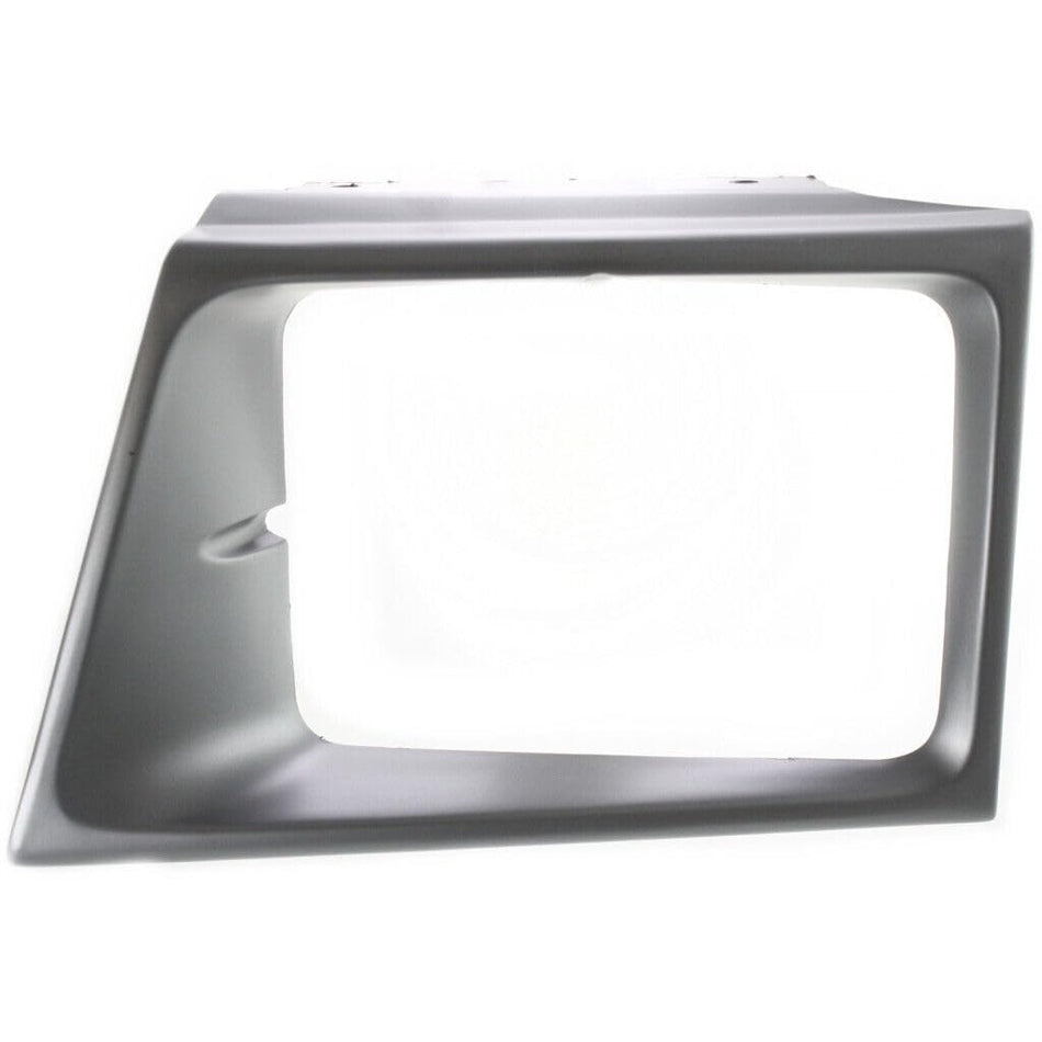 Front Left Driver & Right Passenger Set Of 2 Headlight Door Bezel Cover Grille Trim Pair Replacement for 1997-2002 Ford Econoline Van For Sealed Be...