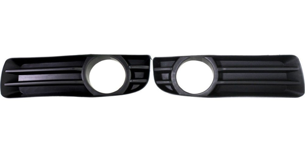 DAT AUTO PARTS Front Right Passenger & Left Driver Side Bumper Fog Light Bezel Cover Grille Set of 2 Replacement For 2005 - 2010 Chrysler 300 Black...