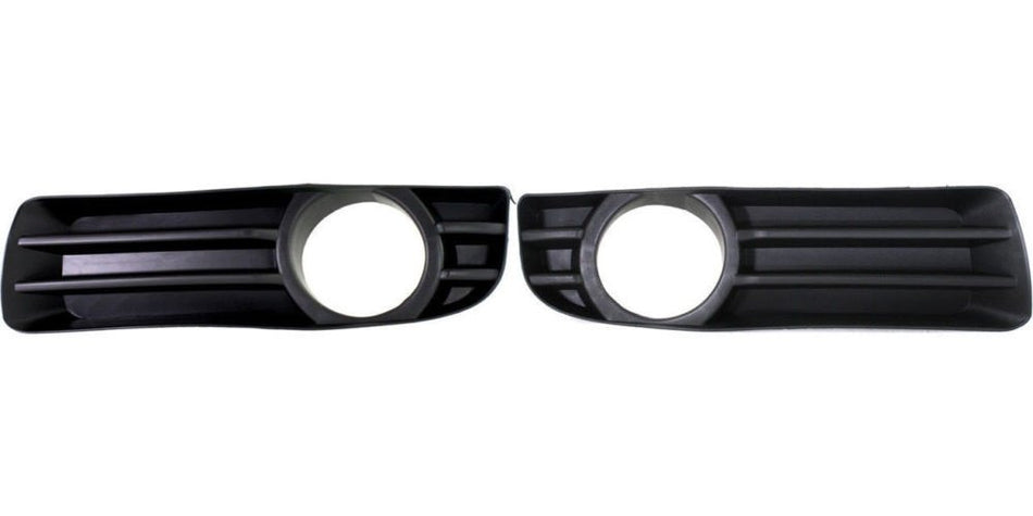 DAT AUTO PARTS Front Right Passenger & Left Driver Side Bumper Fog Light Bezel Cover Grille Set of 2 Replacement For 2005 - 2010 Chrysler 300 Black...