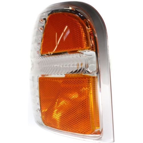 DAT AUTO PARTS Front Left Driver Side Parking Signal Side Marker Light Corner Lamp Replacement For 2002 - 2004 Ford Explorer Amber & Clear Lens FO2...