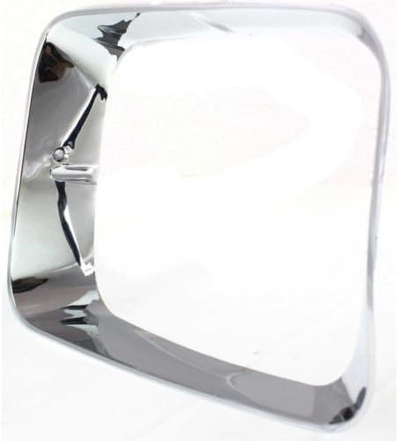 DAT AUTO PARTS Front Left Driver Side Head Lamp Headlight Door Grille Bezel Replacement For 1992 - 1993 Dodge RamCharger Silver Smooth Made of Plas...