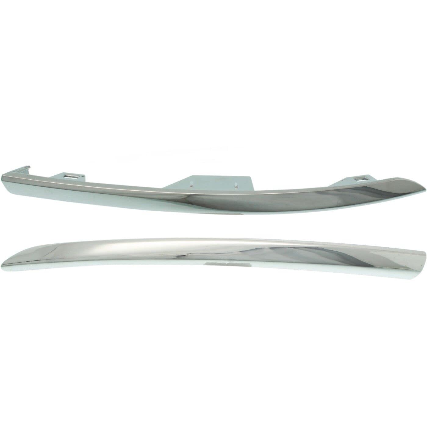 DAT AUTO PARTS Front Left Driver & Right Passenger Side Lower Pair Bumper Cover Molding Trim Replacement For 2017 - 2021 Jeep Grand Cherokee Chrome...