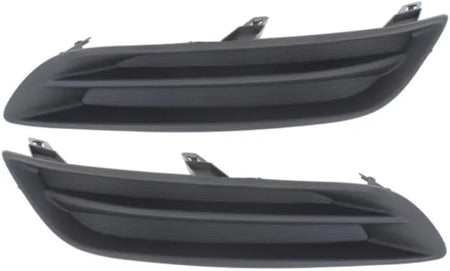 DAT AUTO PARTS Front Right Passenger and Left Driver Side Bumper Fog Light Lamp Hole Cover Set of 2 Replacement for 2013-2015 Nissan Sentra Black T...