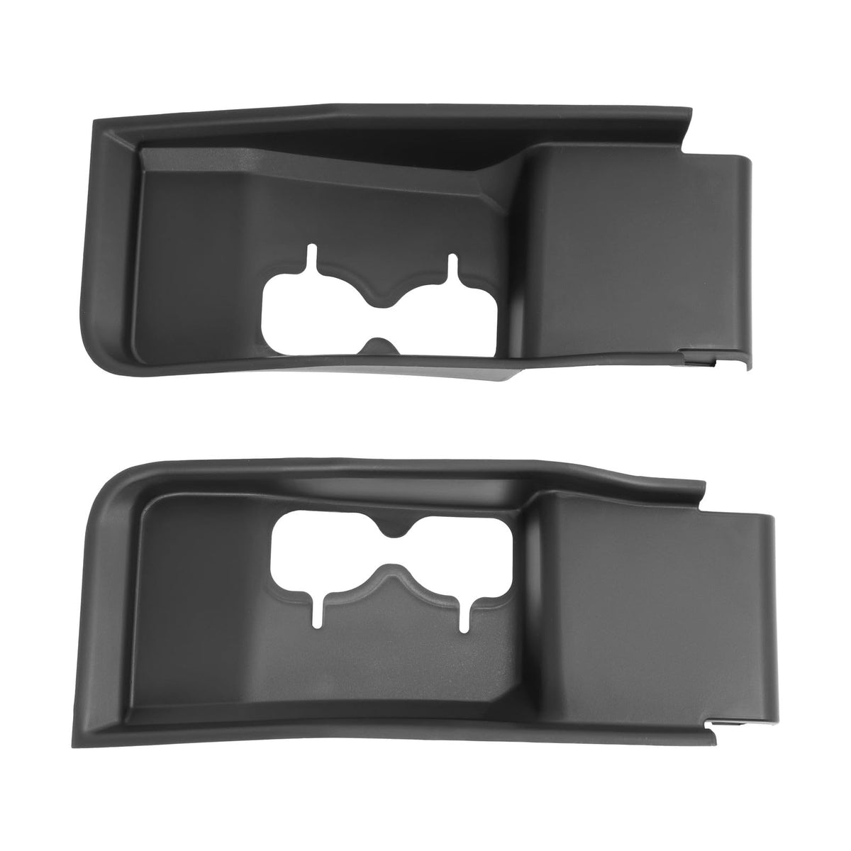 Front Left & Right Side, PAIR, Bumper Tow Hook Cover, For 2020–2022 Ford Pickup F450 F550 F600 Superduty, For Use w/o Adaptive Cruise, Textured Bla...