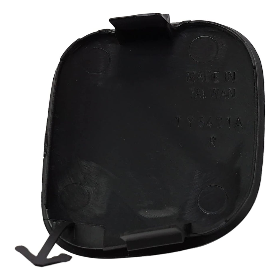 Front Right Passenger Side Bumper Tow Hook Eye Hole Cover Bracket Insert Retainer Replacement For 2014-2016 Toyota Highlander Prime Black Paint to ...