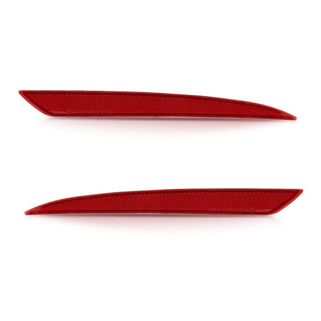 Rear Left Driver & Right Passenger Set Of 2 Bumper Cover Marker Light Reflector Lamp Insert Pair Replacement For 2013-2018 Ford Fusion Includes Eng...
