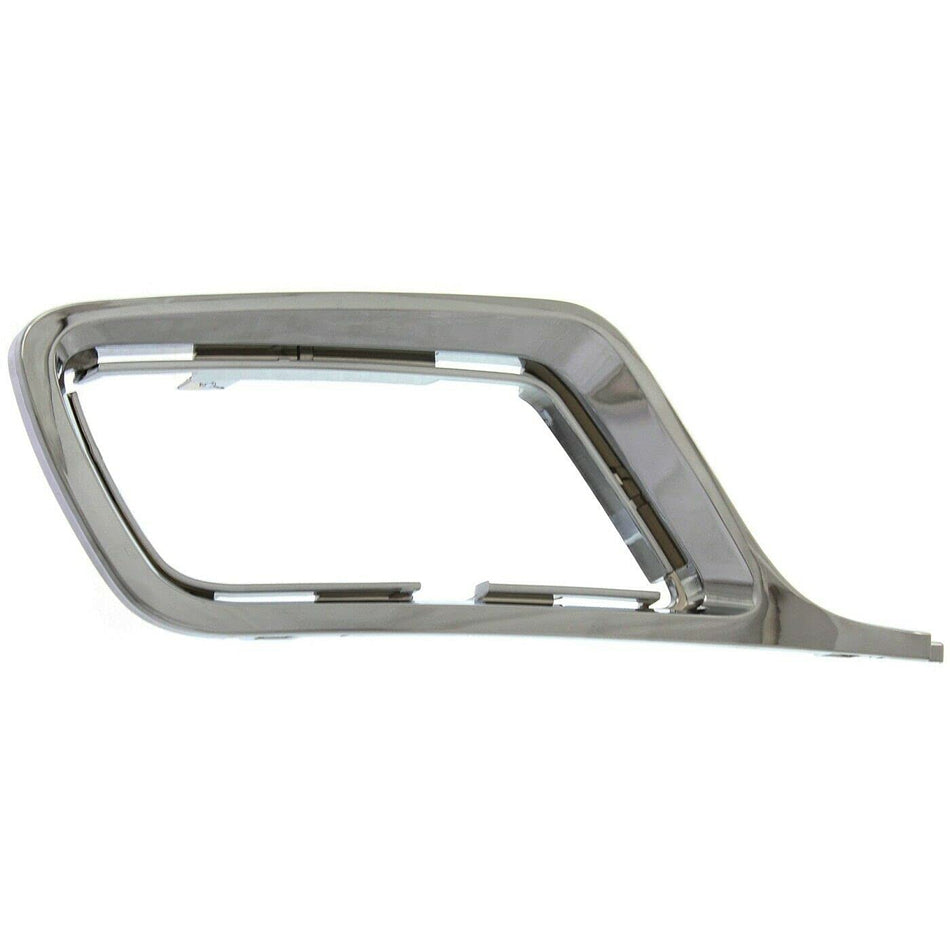 DAT AUTO PARTS Front Right Passenger Side Fog Light Trim Molding Bumper Insert Replacement For 2010 2011 2012 Lincoln MKZ Chrome Silver Smooth Plas...