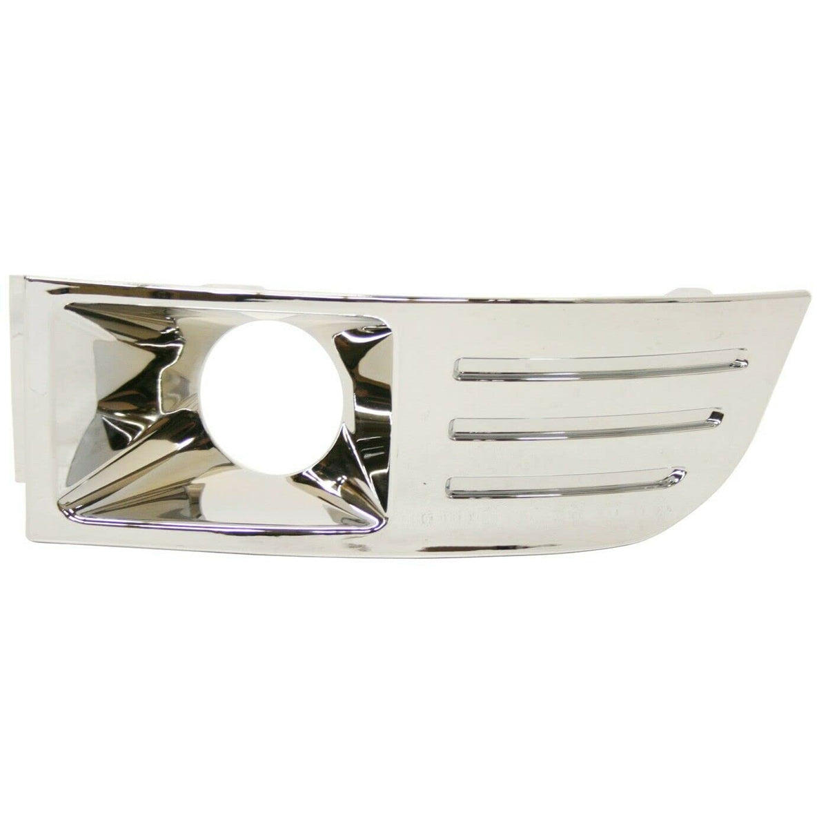 DAT AUTO PARTS Front Left Driver Side Fog Light Bezel Cover Grille Trim Molding Bumper Insert Replacement For 2009-2012 Ford Flex Silver Chrome Smo...
