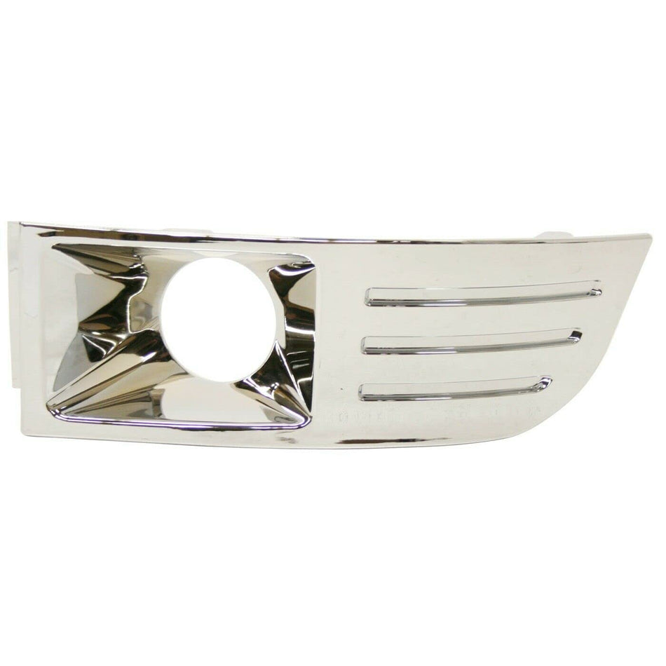 DAT AUTO PARTS Front Left Driver Side Fog Light Bezel Cover Grille Trim Molding Bumper Insert Replacement For 2009 2010 2011 2012 Ford Flex Silver ...
