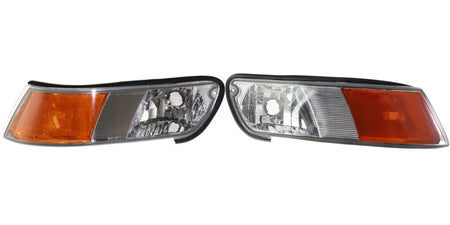 DAT AUTO PARTS Front Right Passenger & Left Driver Side Parking Light Assembly Pair Replacement for 1998 - 2002 Mercury Grand Marquis Amber & Clear...
