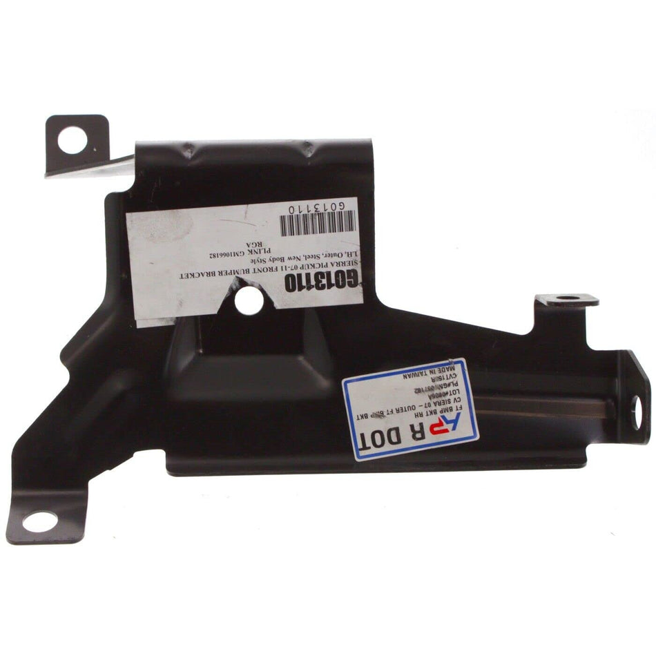 DAT AUTO PARTS Front Left Driver Side Outer Bumper Cover Mounting Bracket Support Retainer Replacement For 2007 - 2013 GMC Sierra 1500 Black Steel ...