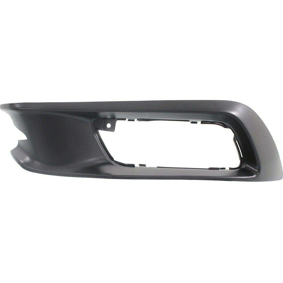 DAT AUTO PARTS Front Left Driver Side Bumper Insert Fog Light Bezel Lamp Trim Cover Molding Replacement For 2012 Honda Civic 4 Door Sedan Black Tex...