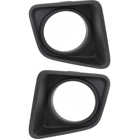 DAT AUTO PARTS Front Right Passenger & Left Driver Side Fog Light Cover Insert Trim Set Of 2 Replacement For 2014-2021 Toyota Tundra Black Textured...