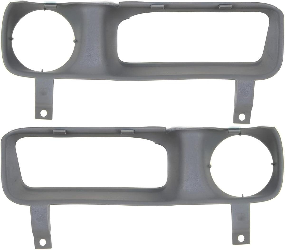 DAT AUTO PARTS Front Right Passenger Left Driver Side Bumper Fog Light Bezel Cover Grille Set Replacement For 1994-2002 Dodge Pickup Fullsize Gray ...