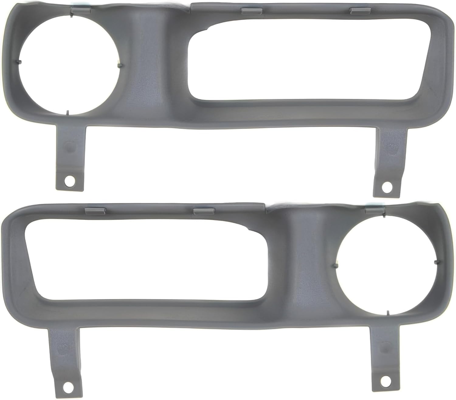 DAT AUTO PARTS Front Right Passenger Left Driver Side Bumper Fog Light Bezel Cover Grille Set Replacement For 1994-2002 Dodge Pickup Fullsize Gray ...