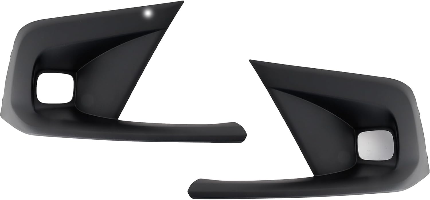 Front Driver & Passenger Set Fog Light Cover Lamp Hole Bezel Trim Bumper Insert Pair Replacement For 2022-2024 Honda Civic Hatchback & Sedan Except...