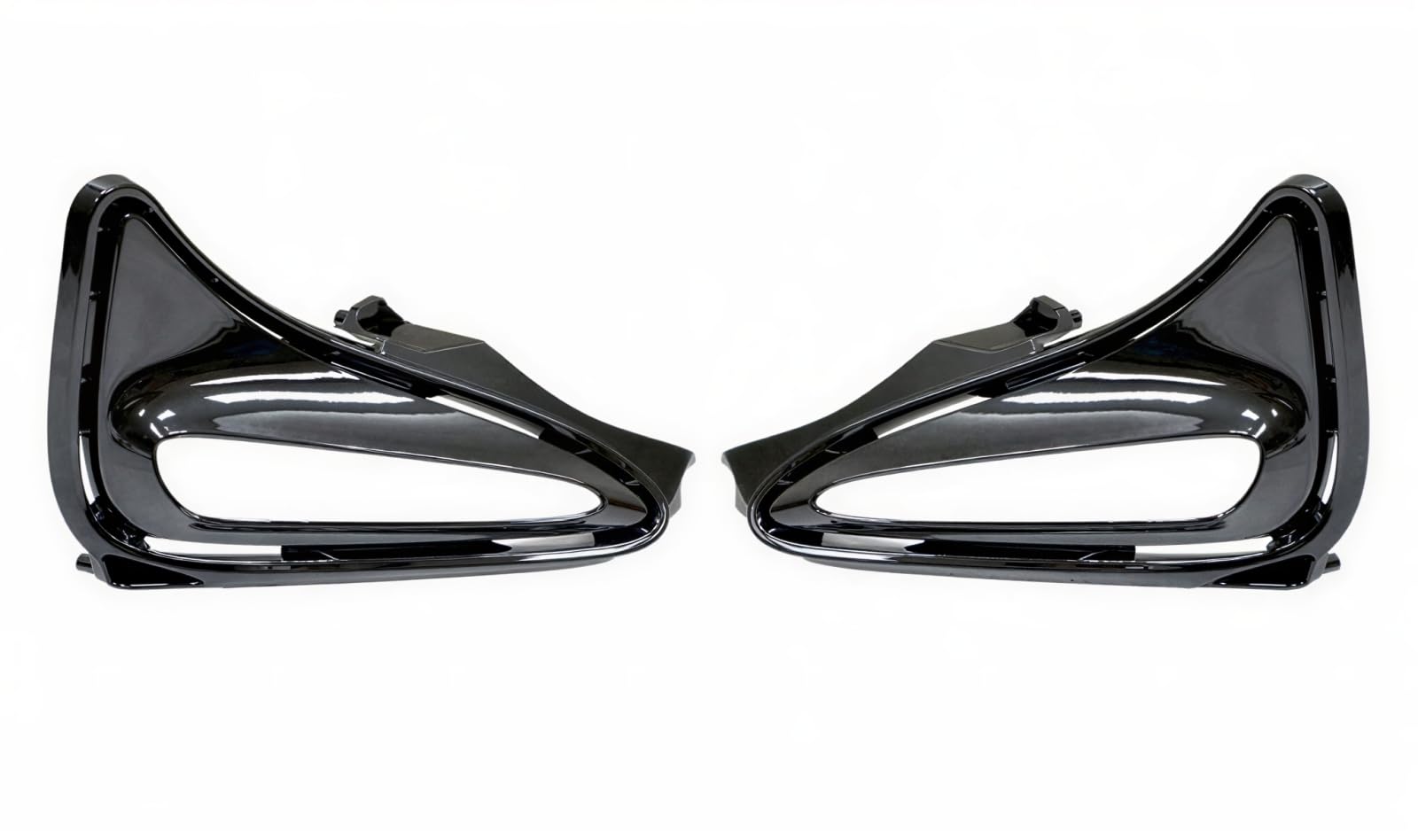 Front Driver & Passenger Side, PAIR, Bumper Daytime Running Cover Support Bezel, Fits 2017-2019 Toyota Corolla Sedan, For CE/L/LE/XLE Models, PP Pl...