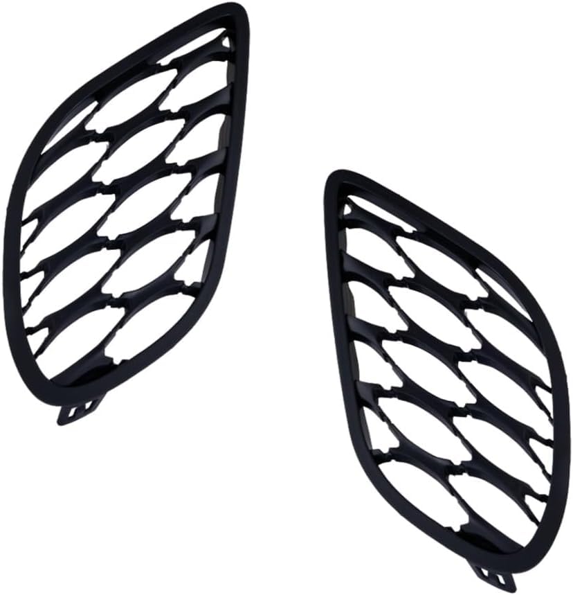 DAT AUTO PARTS Front Right Passenger & Left Driver Side Bumper Fog Light Cover Grille Set Of 2 Replacement For 2019-2022 Dodge Charger Black Textur...