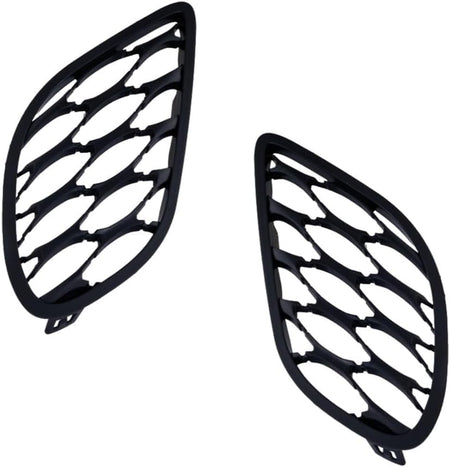 DAT AUTO PARTS Front Right Passenger & Left Driver Side Bumper Fog Light Cover Grille Set Of 2 Replacement For 2019-2022 Dodge Charger Black Textur...