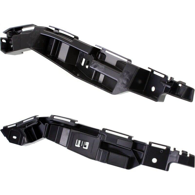 Front Left Driver & Right Passenger Side Bumper Cover Support Bracket Set Of 2 Replacement For 2010-2012 Ford Fusion Black Textured Plastic FO10261...