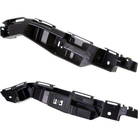 Front Left Driver & Right Passenger Side Bumper Cover Support Bracket Set Of 2 Replacement For 2010-2012 Ford Fusion Black Textured Plastic FO10261...
