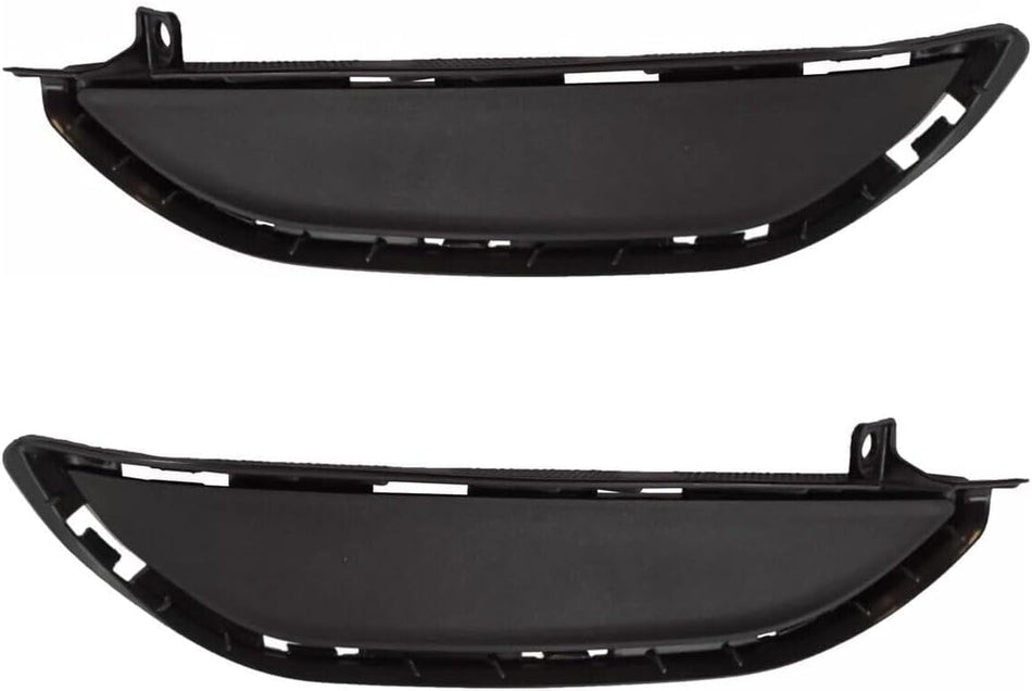 DAT AUTO PARTS Front Left Driver & Right Passenger Set Fog Light Hole Grille Lamp Cover Bumper Trim Insert Replacement For 2019 2020 2021 Hyundai T...