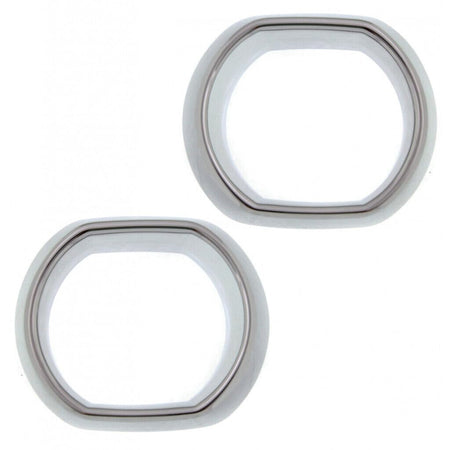 DAT AUTO PARTS Front Left Driver & Right Passenger Side Set of 2 Fog Light Trim Ring Bezel Cover Pair Replacement for 2013-2017 GMC Acadia Silver C...
