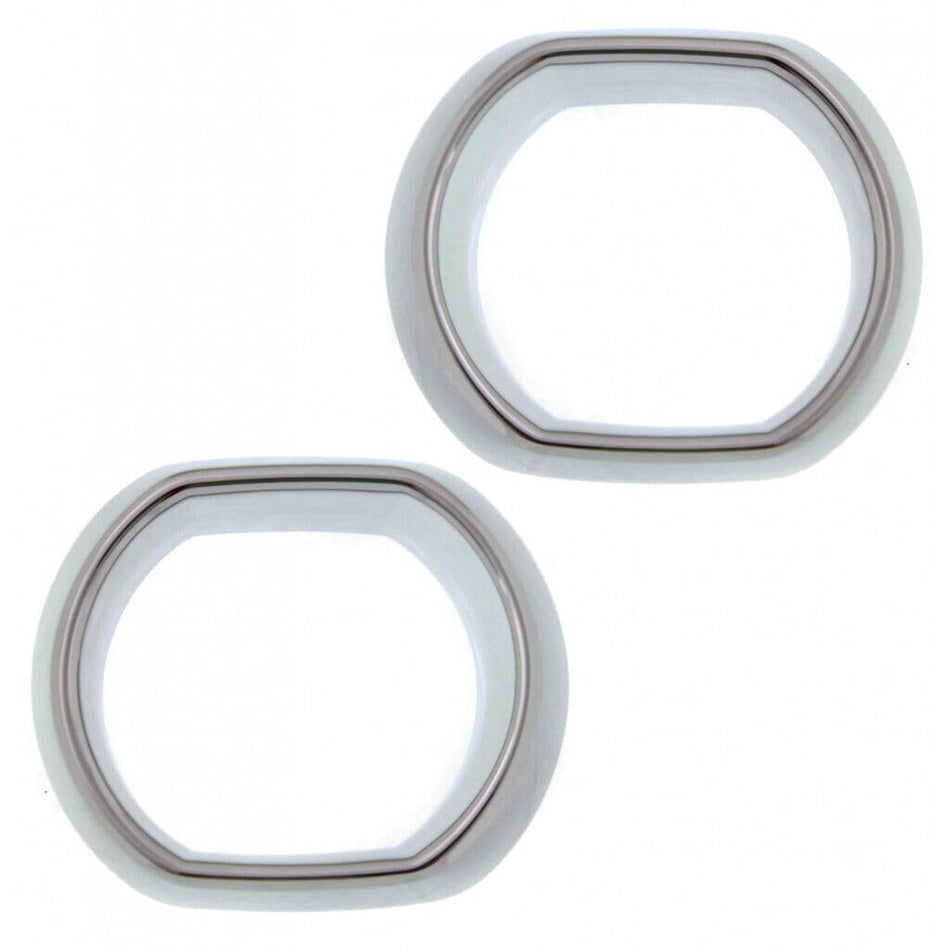 DAT AUTO PARTS Front Left Driver & Right Passenger Side Set of 2 Fog Light Trim Ring Bezel Cover Pair Replacement for 2013-2017 GMC Acadia Silver C...