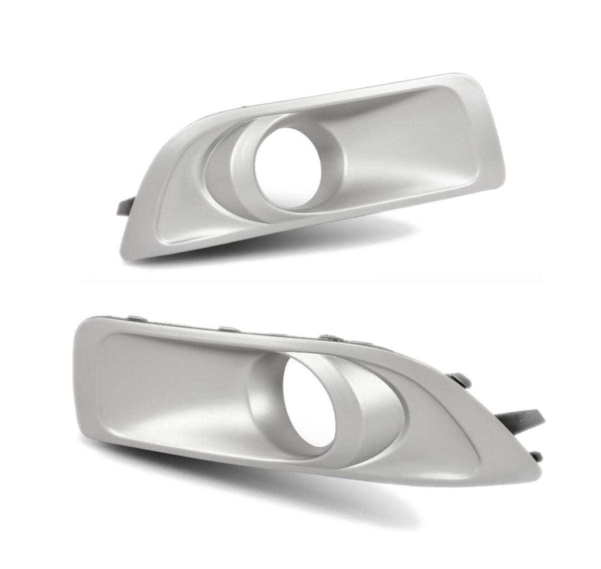DAT AUTO PARTS Front Left Driver & Right Passenger Side, SET OF 2, Bumper Cover Molding Bezel, Fits 2010-2012 Subaru Outback, Silver Plastic Primed...