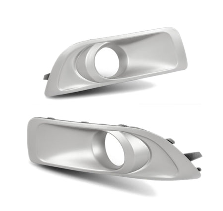 DAT AUTO PARTS Front Left Driver & Right Passenger Side, SET OF 2, Bumper Cover Molding Bezel, Fits 2010-2012 Subaru Outback, Silver Plastic Primed...