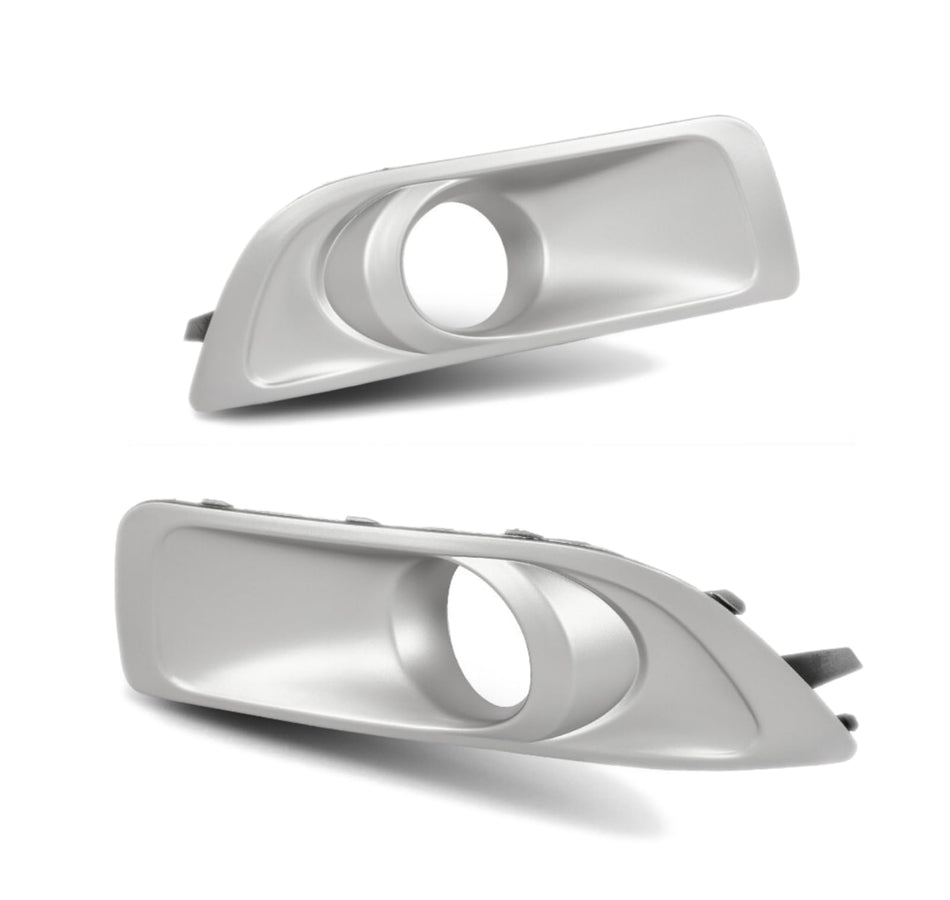 DAT AUTO PARTS Front Left Driver & Right Passenger Side, SET OF 2, Bumper Cover Molding Bezel, Fits 2010-2012 Subaru Outback, Silver Plastic Primed...