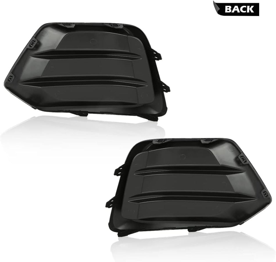 DAT AUTO PARTS Front Left Driver & Right Passenger Set Of 2 Fog Light Hole Lamp Cover Bumper Insert Trim Pair Replacement For 2017-2022 Chevrolet C...