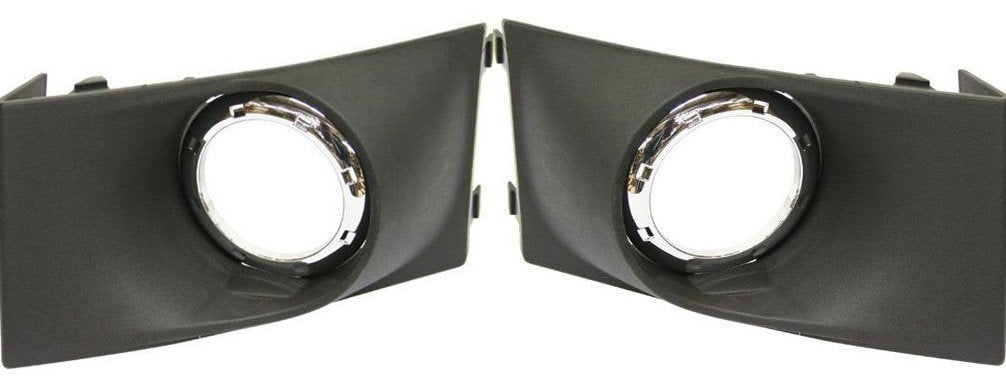 DAT AUTO Front Left Driver & Right Passenger Set of 2 Fog Light Bezel Cover Replacement For 2008-2011 Ford Focus 2009-2011 Sedan Only Black & Chrom...