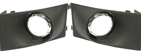 DAT AUTO Front Left Driver & Right Passenger Set of 2 Fog Light Bezel Cover Replacement For 2008-2011 Ford Focus 2009-2011 Sedan Only Black & Chrom...