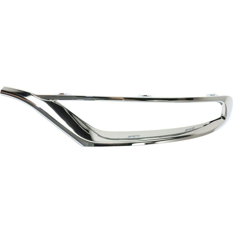 DAT AUTO PARTS Front Left Driver Side Fog Light Cover Trim Ring Bezel Molding Insert Replacement For 2015-2023 Chrysler 300 Silver Chrome Smooth Pl...