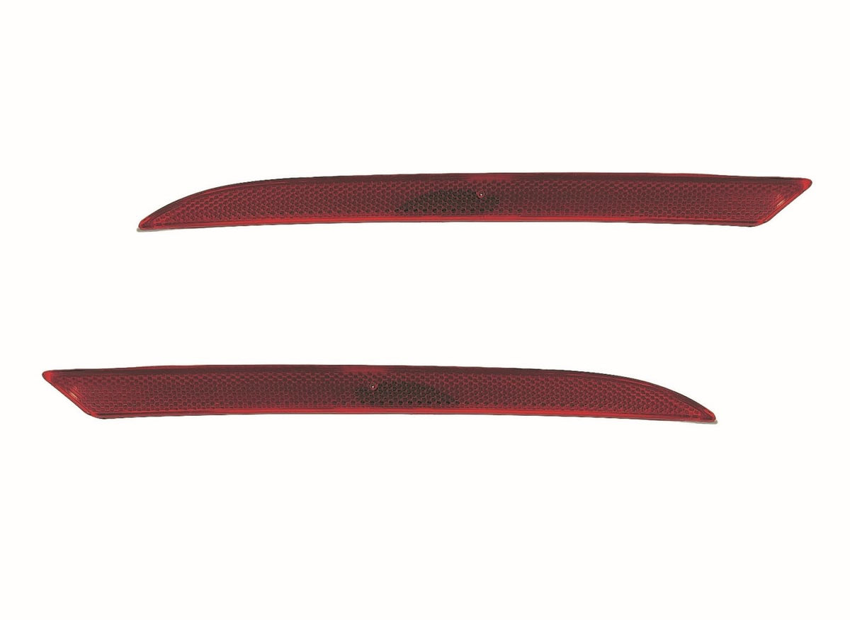 Rear Left & Right PAIR Bumper Reflector, For 2018–2023 Ford Mustang, Mustang GT, 2018–2020 Mustang Shelby GT350, 2020–2022 Shelby GT500, Plastic Re...