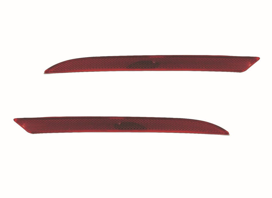 Rear Left & Right PAIR Bumper Reflector, For 2018–2023 Ford Mustang, Mustang GT, 2018–2020 Mustang Shelby GT350, 2020–2022 Shelby GT500, Plastic Re...