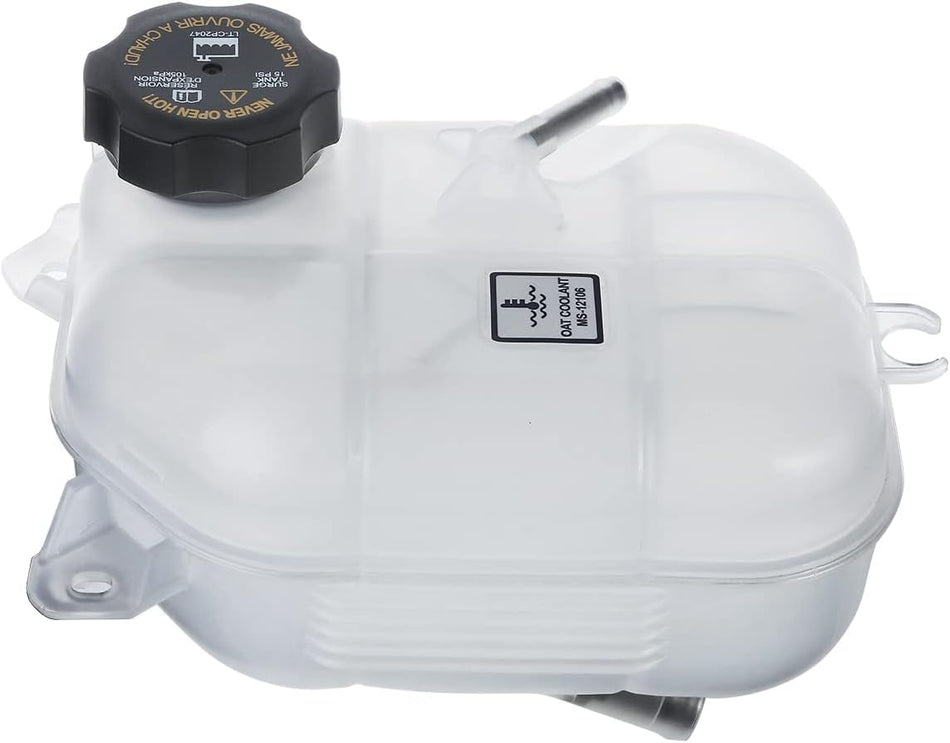 DAT AUTO PARTS Engine Coolant Recovery Bottle Overflow Reservoir Tank With Cap Replacement for 2013 2014 2015 2016 Dodge Dart White Textured Plasti...
