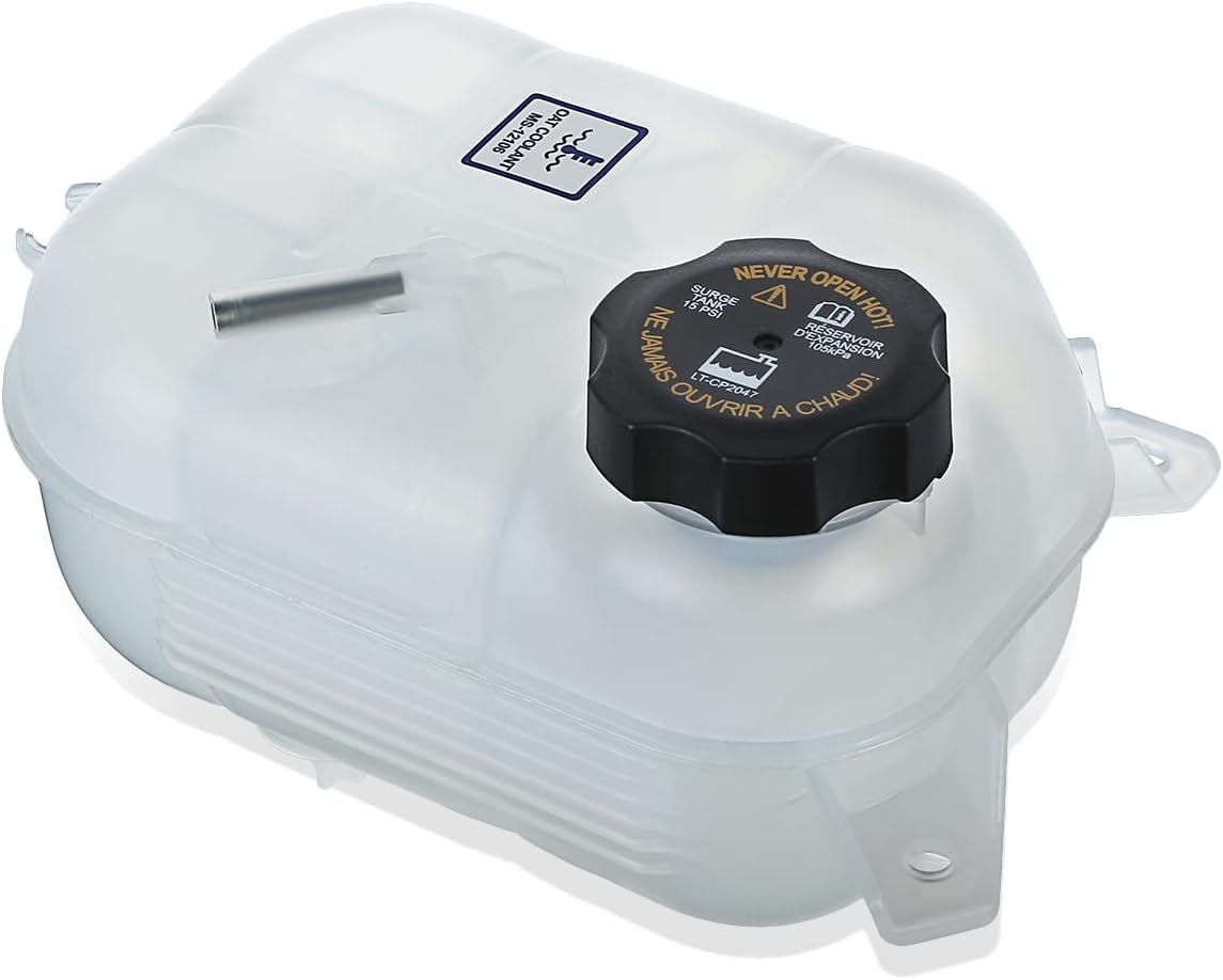 DAT AUTO PARTS Engine Coolant Recovery Bottle Overflow Reservoir Tank With Cap Replacement for 2013 2014 2015 2016 Dodge Dart White Textured Plasti...