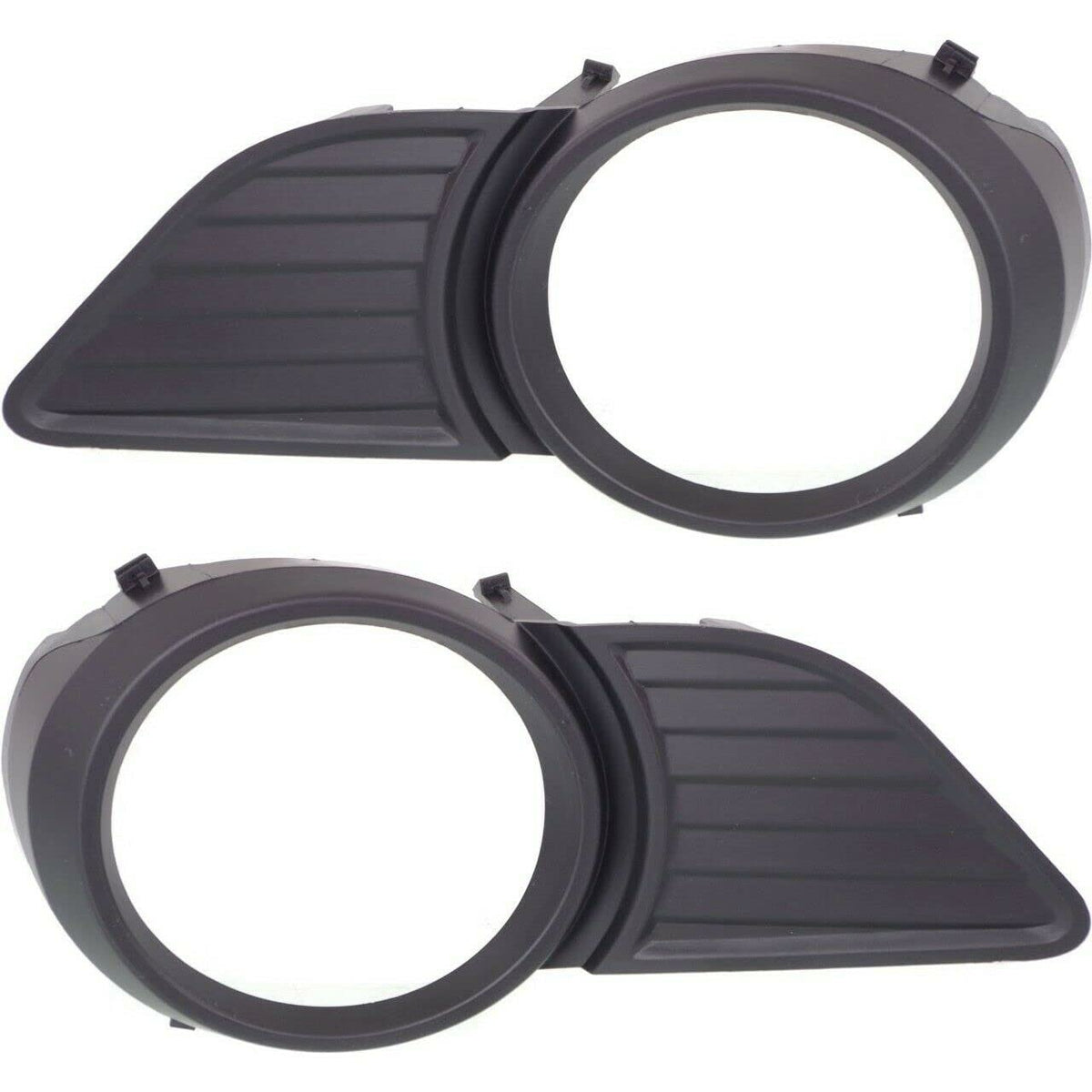 DAT AUTO PARTS Front Right Passenger and Left Driver Side Bumper Fog Light Lamp Bezel Cover Set of 2 Replacement for 2011-2013 Toyota Sienna Black ...