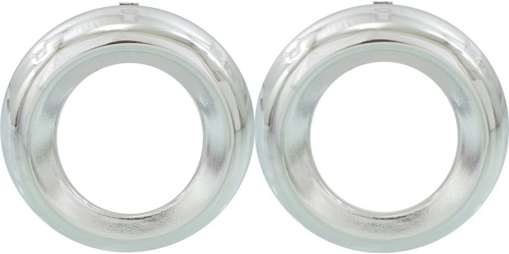 Front Left Driver & Right Passenger Set Of 2 Fog Light Bezel Trim Ring Cover Pair Replacement for 2009-2012 Toyota Rav4 Limited Edition Silver Chro...