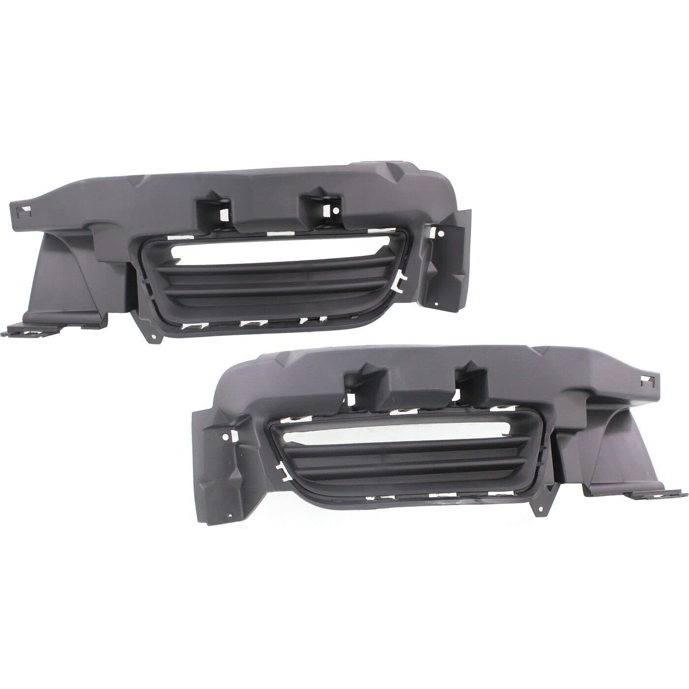Front Left Driver & Right Passenger Set of 2 Fog Light Cover Molding Insert Pair Replacement For 2015-2023 Dodge Charger SE/RT/SXT/Police Models Bl...
