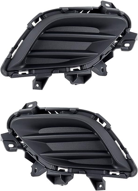 DAT AUTO PARTS Front Left Driver & Right Passenger Side Bumper Fog Light Cover Grille Molding Trim Set of 2 Replacement for 2014-2016 Mazda 6 Black...