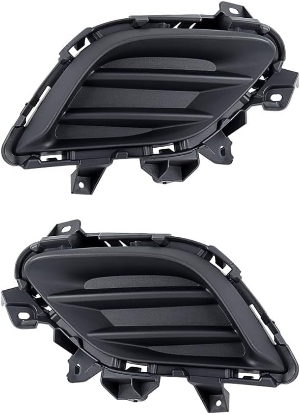 DAT AUTO PARTS Front Left Driver & Right Passenger Side Bumper Fog Light Cover Grille Molding Trim Set of 2 Replacement for 2014-2016 Mazda 6 Black...