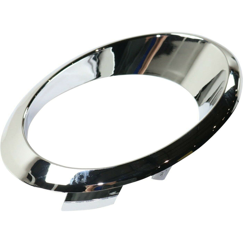 DAT AUTO PARTS Front Right Passenger Side Fog Light Trim Ring Bumper Molding Insert Replacement For 2013-2016 Ford Fusion Silver Chrome Smooth Plas...