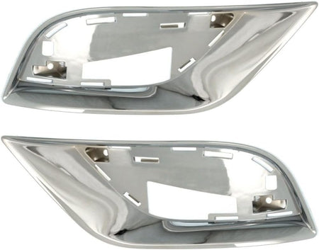 Front Left Driver & Right Passenger Set Fog Light Cover Trim Bezel Pair Replacement For 2017-2021 Jeep Grand Cherokee Summit Limited X High Altitud...