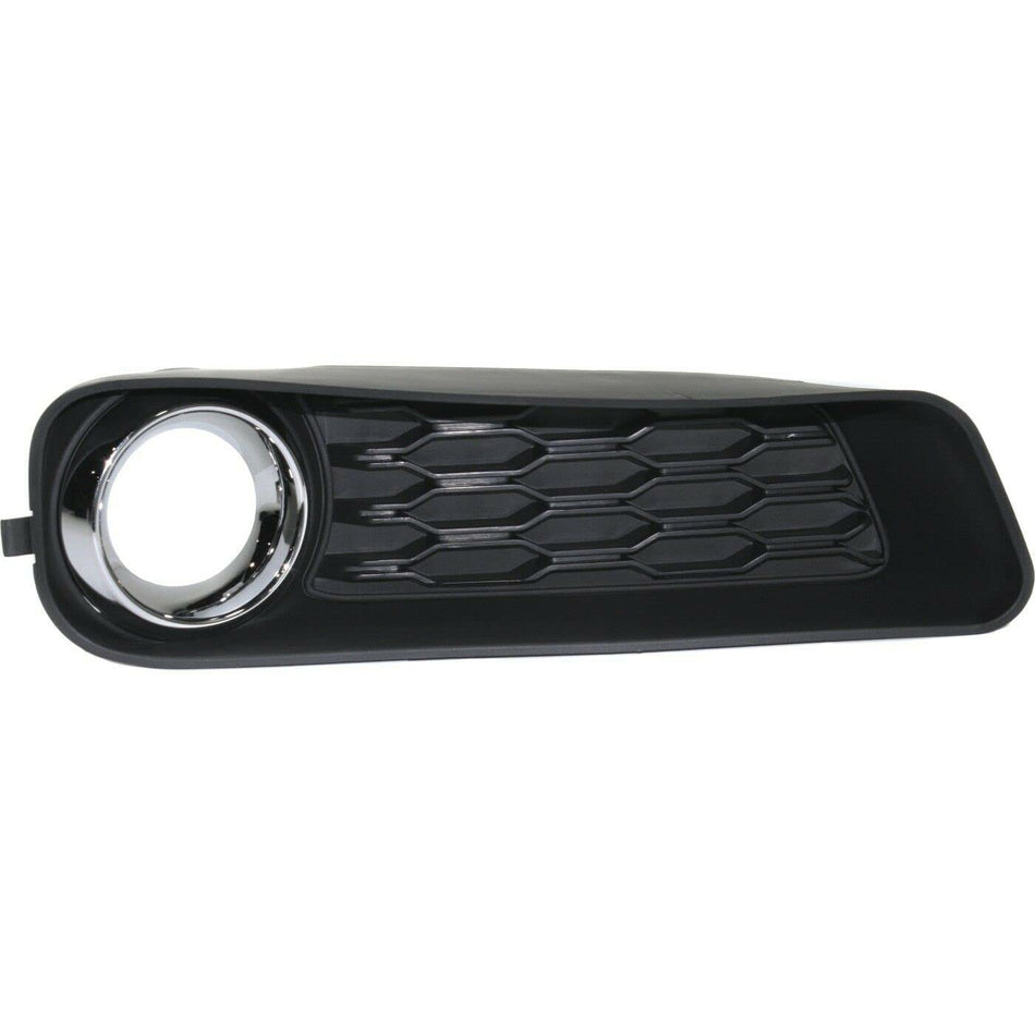 DAT AUTO PARTS Front Right Passenger Side Fog Light Cover Grille Trim Replacement For 2011-2014 Dodge Avenger Black With Silver Chrome Ring Texture...