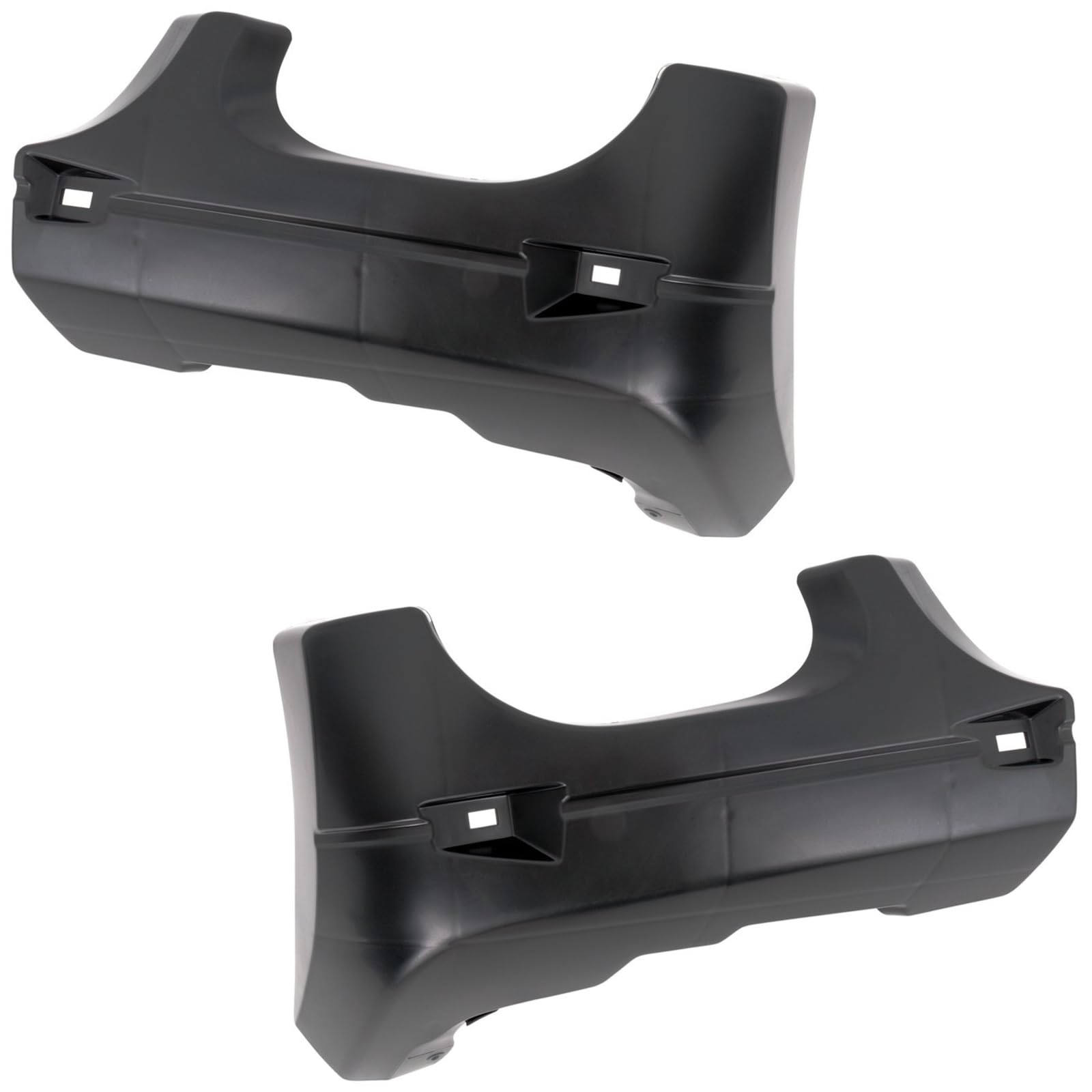 Front Driver & Passenger Side PAIR Outer Bumper Bracket Side Cover Support, Fits 2009-2021 Nissan Frontier Pickup, Black Textured Plastic, NI104213...