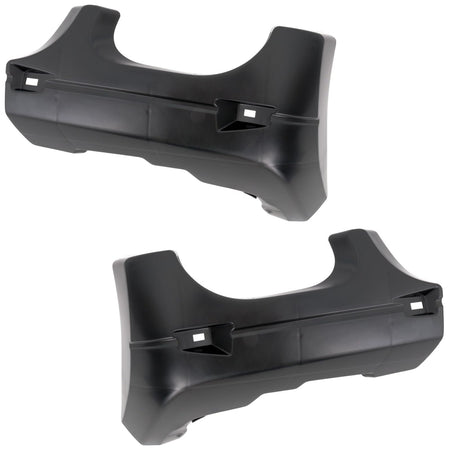Front Driver & Passenger Side PAIR Outer Bumper Bracket Side Cover Support, Fits 2009-2021 Nissan Frontier Pickup, Black Textured Plastic, NI104213...