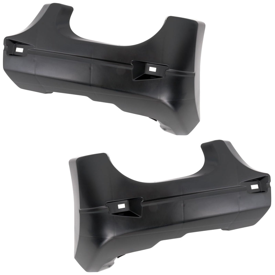 Front Driver & Passenger Side PAIR Outer Bumper Bracket Side Cover Support, Fits 2009-2021 Nissan Frontier Pickup, Black Textured Plastic, NI104213...